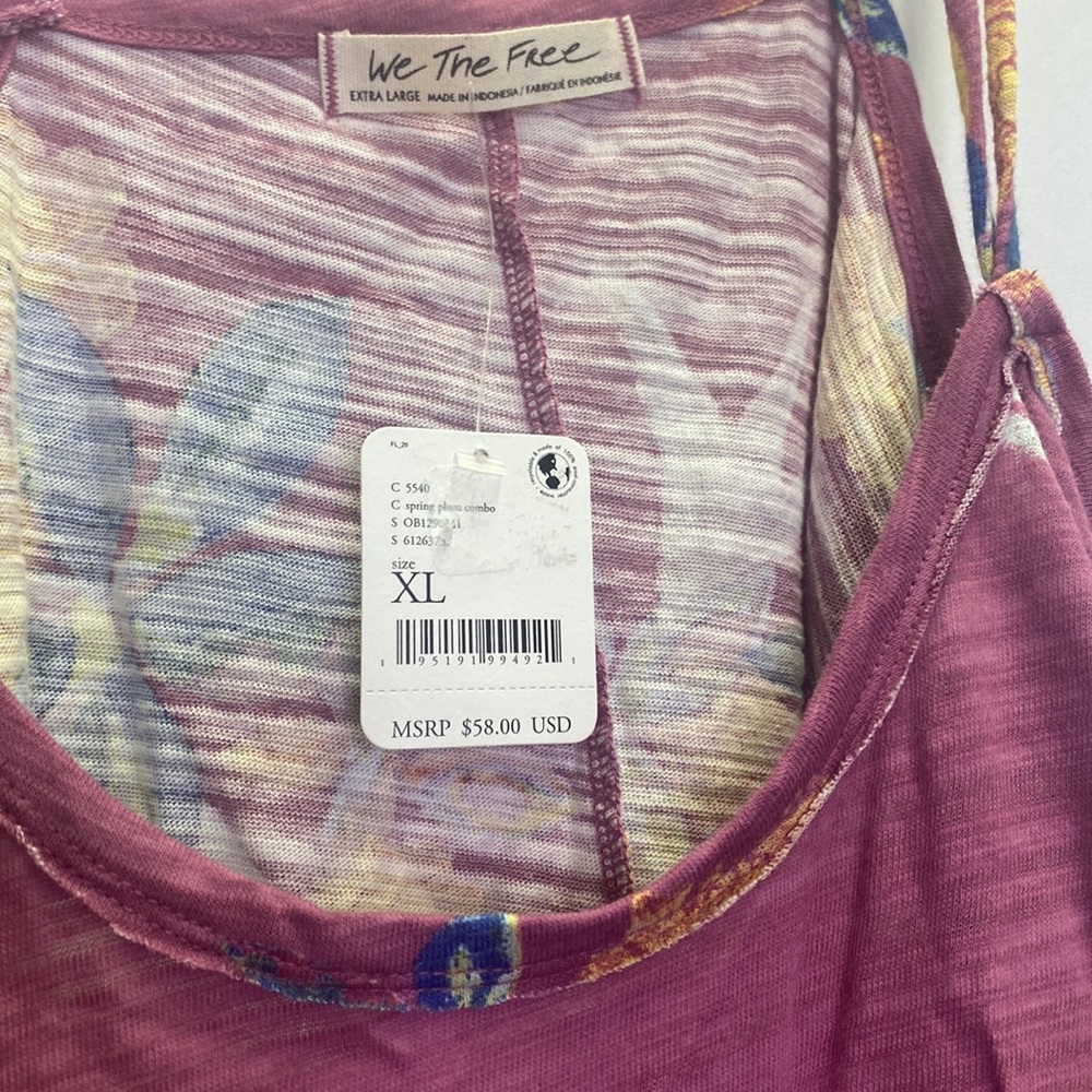 NWT FREE PEOPLE Hey Girl Cotton Tank - Picture 6 of 6